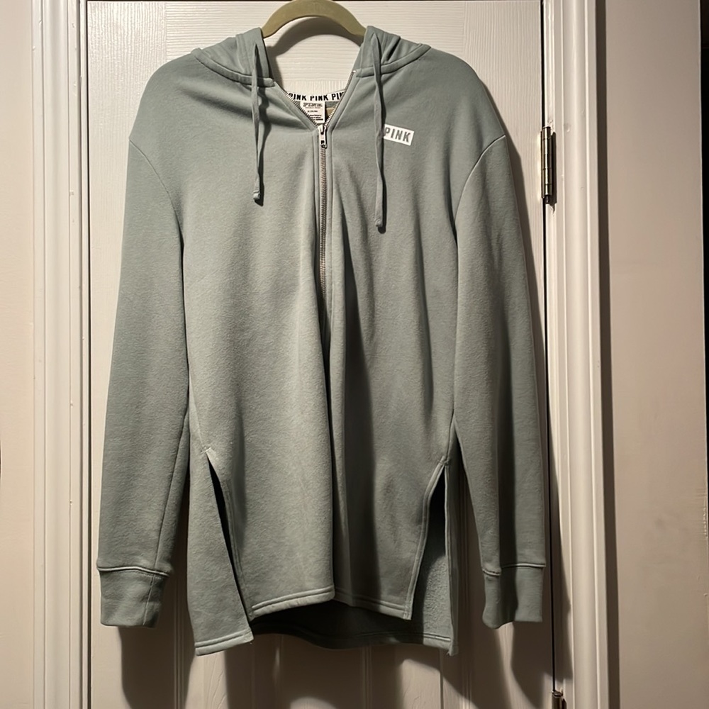 🌸PINK Victoria’s Secret Hooded Sweatshirt Tunic Jacket